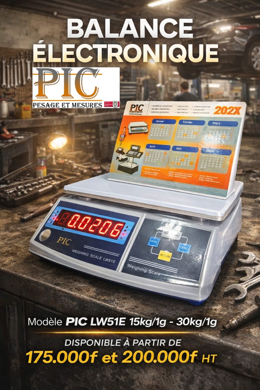 BALANCE ÉLECTRONIQUE DE PRÉCISION PIC LW51E 15KG À 30KG