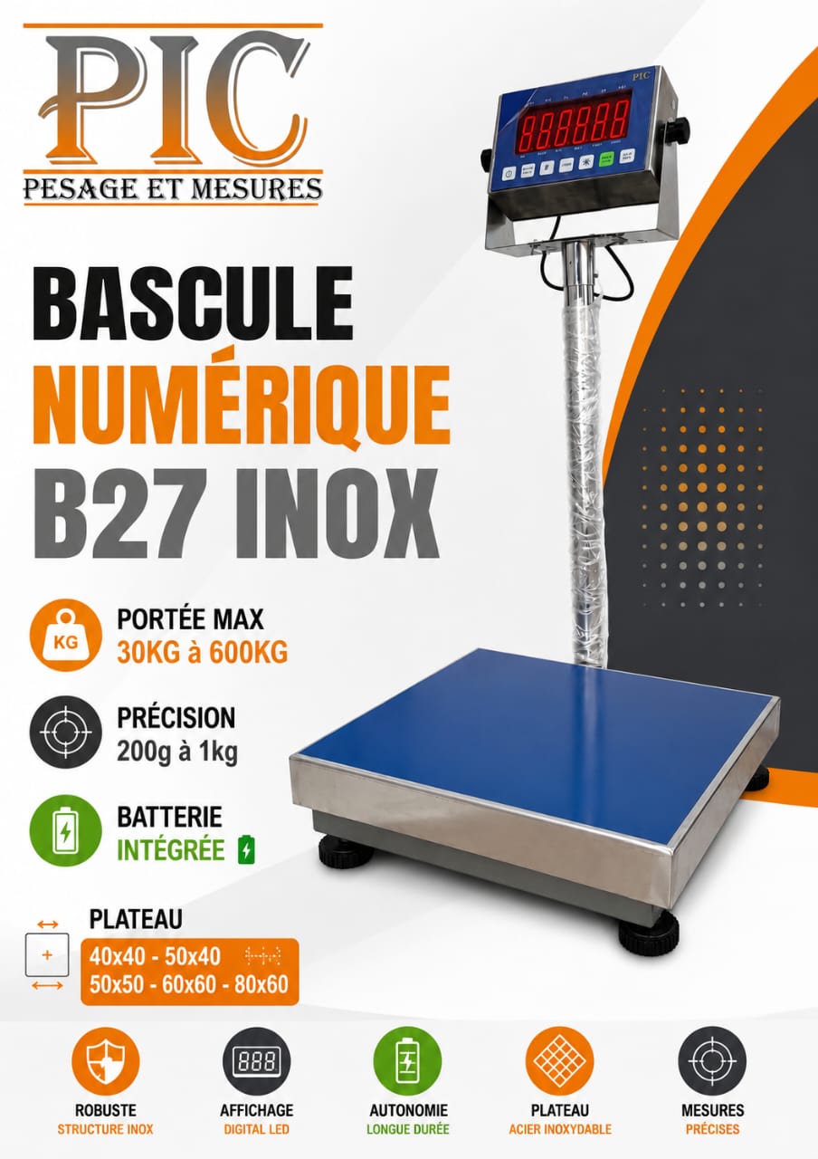 BASCULE NUMÉRIQUE B27 INOX